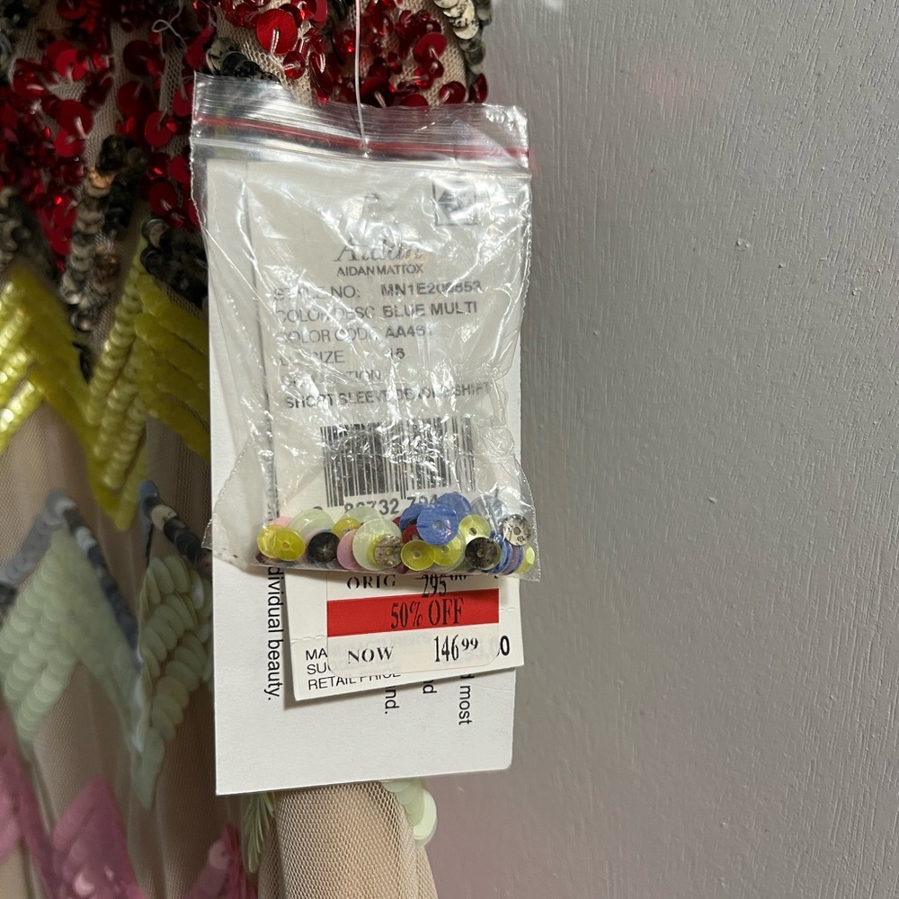 Aidan Mattox Multicolor Sequin Mini Dress - Picture 5 of 8